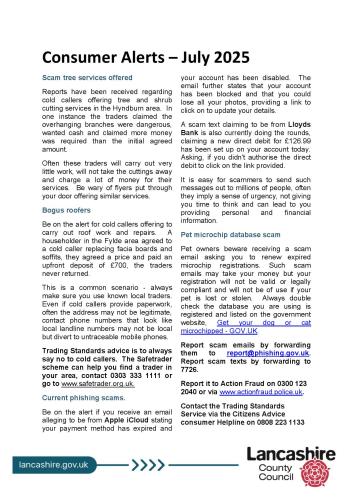 Consumer Alerts June 2025